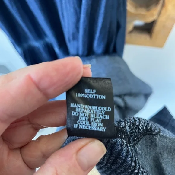 Blue Smocked Tiered Sleeveless Maxi Sundress - Picture 4 of 4